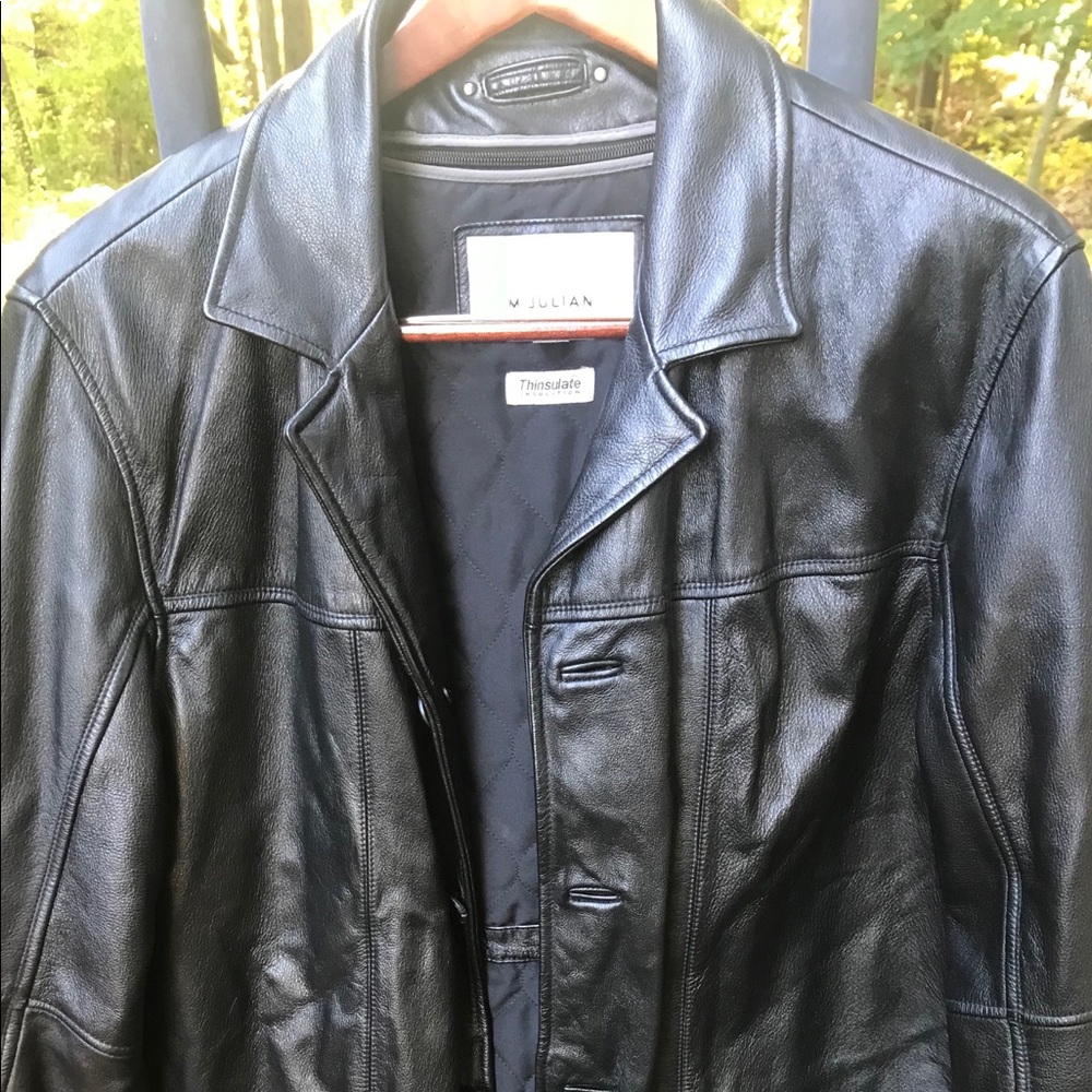 Black leather jacket